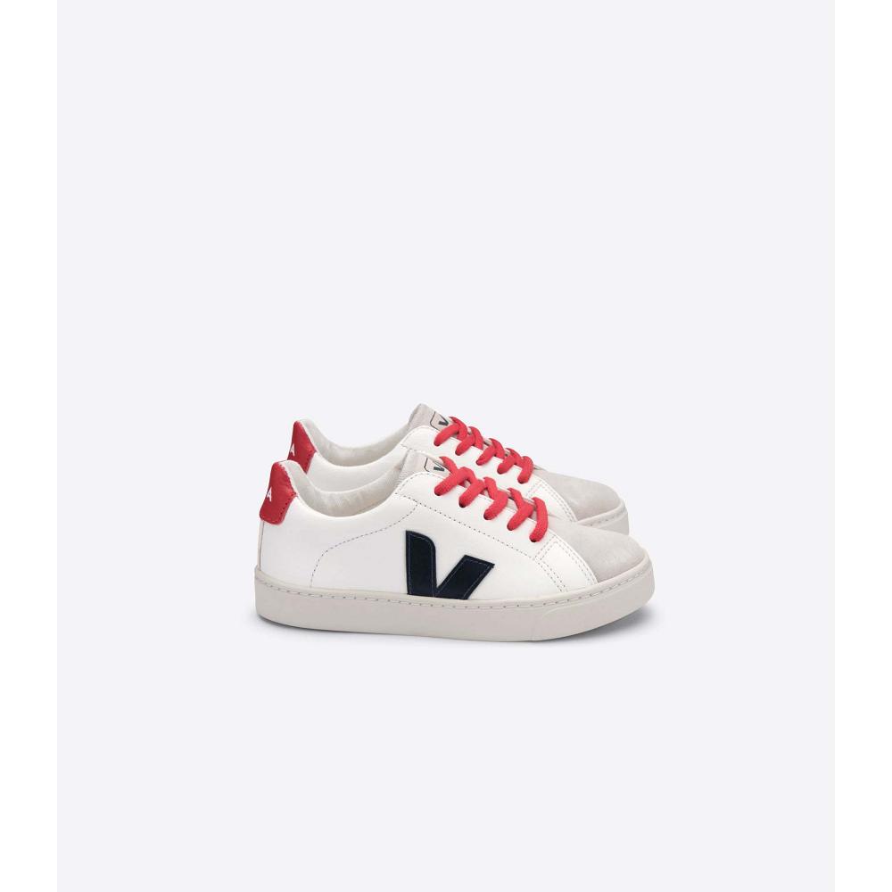 Veja ESPLAR LACE CHROMEFREE Tornacipő Gyerek White/Black/Red | HU 821BEX